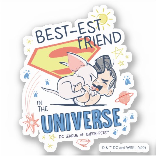 Krypto & Superman: Der beste Freund im Universum Aufkleber (Vorderseite)