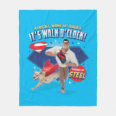 Krypto & Superman - Es ist Walk O'Clock! Fleecedecke (Vorderseite)