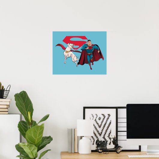 Krypto & Superman Poster (Heimbüro)