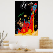 Krypto- und Aktienmarkt-Humor Poster (Küche)