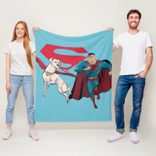 Krypto und Superman Fleecedecke