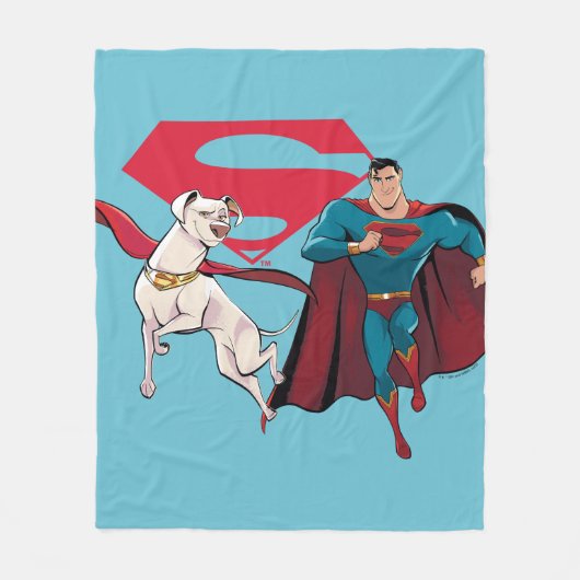 Krypto und Superman Fleecedecke (Vorderseite)