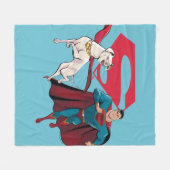 Krypto und Superman Fleecedecke (Vorderseite (Horizontal))