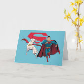Krypto und Superman Karte (Gelbe Blume)