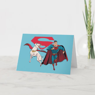Krypto und Superman Karte