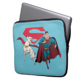 Krypto und Superman Laptopschutzhülle (Vorderseite Links)