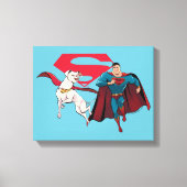 Krypto und Superman Leinwanddruck (Vorderseite)