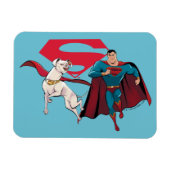 Krypto und Superman Magnet (Horizontal)