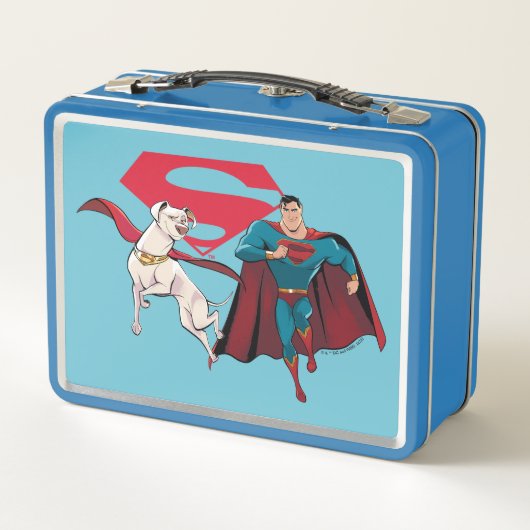 Krypto und Superman Metall Brotdose (Rückseite)