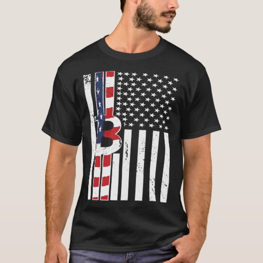 Krypto USA Flag Bitcoin Kryptowährungen Krypto Tr T-Shirt (Vorderseite)
