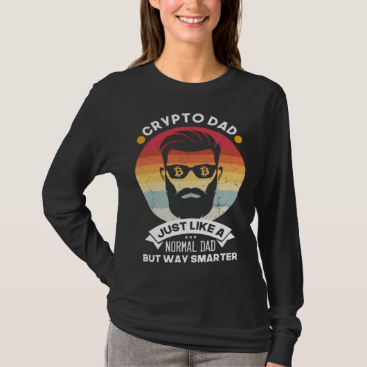 Krypto-Vater, aber intelligenter Bitcoin Kryptowäh T-Shirt (Vorderseite)
