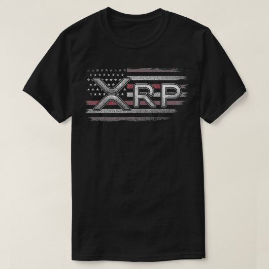 Krypto Währung Xrp Kryptowährung American Flag T-Shirt (Design vorne)