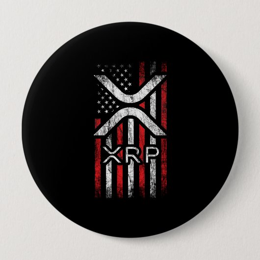 Krypto-Währung - XRP Kryptowährung - Amerikanische Button (Vorderseite)