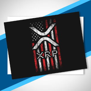 Krypto-Währung - XRP Kryptowährung - Amerikanische Postkarte