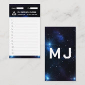 Krypto Wallet Space Erholung Samen Phrase 12 Visitenkarte (Vorne/Hinten)