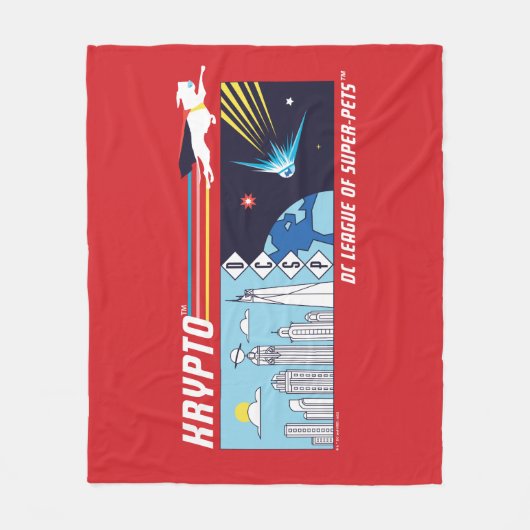 Krypto Weltraum zur Metropole Fleecedecke (Vorderseite)