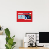 Krypto Weltraum zur Metropole Poster (Heimbüro)