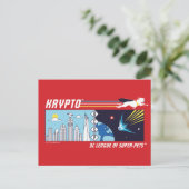 Krypto Weltraum zur Metropole Postkarte (Stehend Vorderseite)