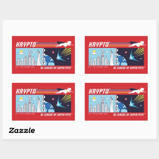 Krypto Weltraum zur Metropole Rechteckiger Aufkleber (Blatt)