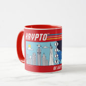 Krypto Weltraum zur Metropole Tasse (Vorderseite Links)