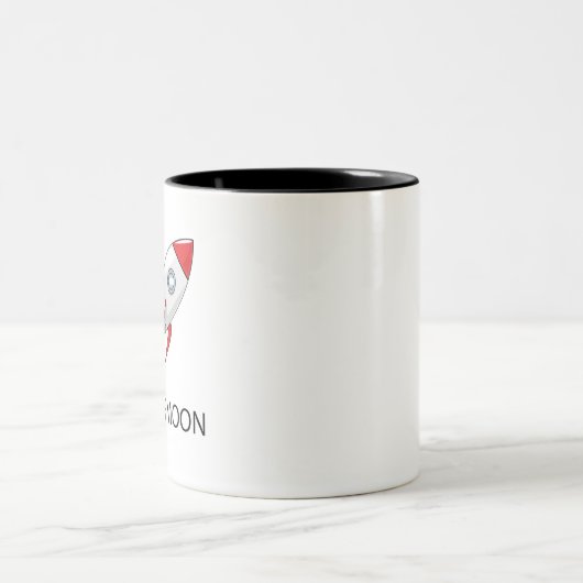 Krypto zum Mond Zweifarbige Tasse (Mittel)