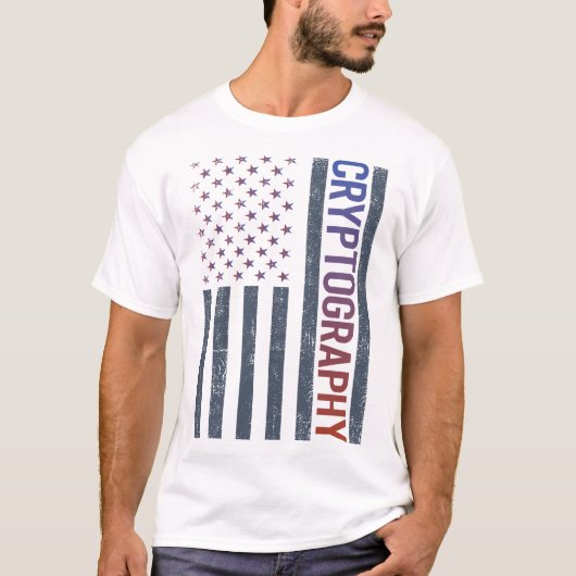 Kryptographie der amerikanischen Flagge T-Shirt (Vorderseite)