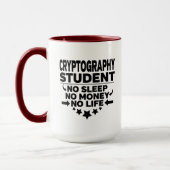 Kryptographie Student kein Schlaf kein Geld, kein Tasse (Links)