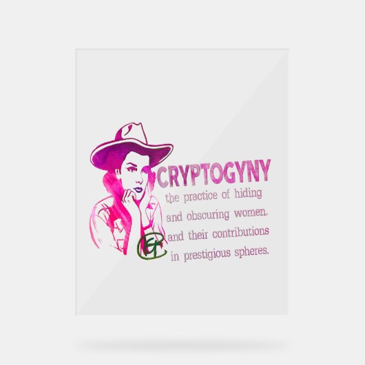 Kryptogyny-Zeichen Acrylschild (Vorderseite)