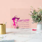 Kryptogyny-Zeichen Acrylschild (Hochzeit)