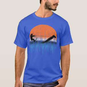 Kryptoid-Wasserskilaufen Loch Ness-Monster Lustig  T-Shirt