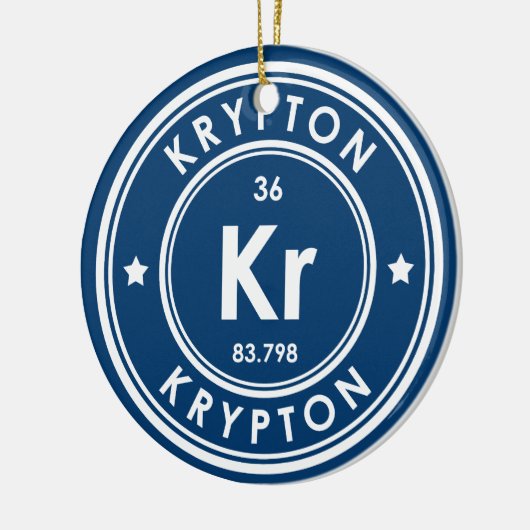 Krypton Element Blue Keramik Ornament (Links)