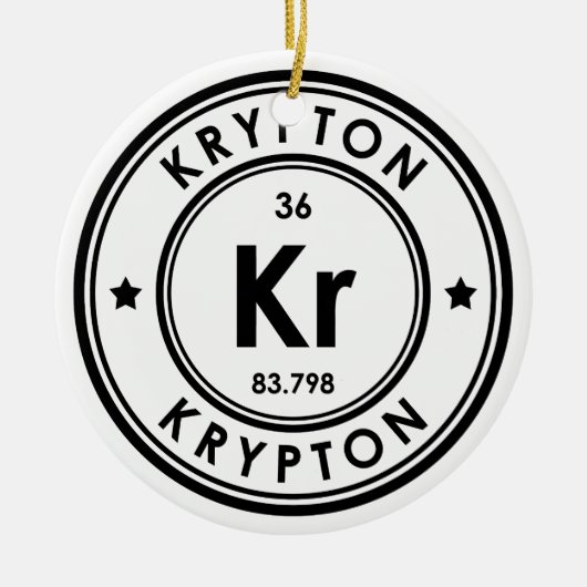 Krypton Element Keramik Ornament (Vorne)