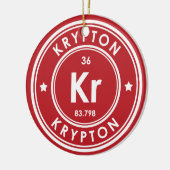 Krypton Element Rote Keramik Ornament (Links)