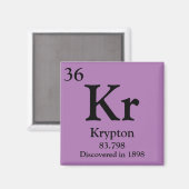 Krypton Periodic Table Magnet (Vorderseite/Rückseite)