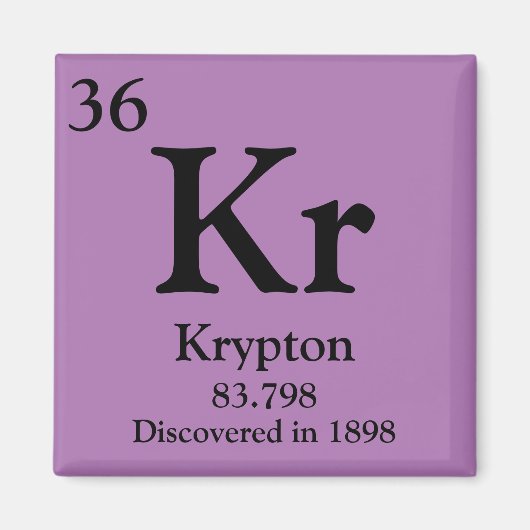 Krypton Periodic Table Magnet (Vorne)