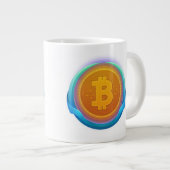 KRYPTOWÄHRUNG-BITCOIN Jumbo-Tasse (Vorderseite Rechts)