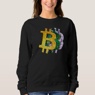 Kryptowährung Gelbgrünes Hartglas Lilac Bi Sweatshirt