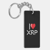 Kryptowährung I Liebe XRP Krypto Zitat Niedliches  Schlüsselanhänger (Vorderseite links)