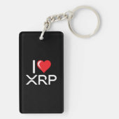 Kryptowährung I Liebe XRP Krypto Zitat Niedliches Schlüsselanhänger (Rückseite)