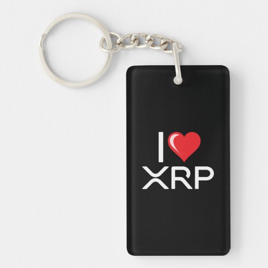 Kryptowährung I Liebe XRP Krypto Zitat Niedliches Schlüsselanhänger (Vorderseite)