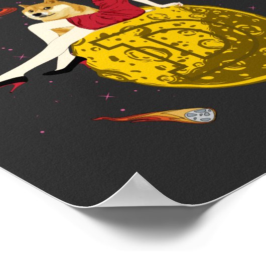 Kryptowährung Sie Will den Dogecoin Doge Crypto Poster (Ecke)