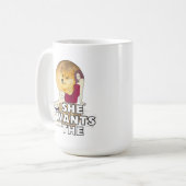 Kryptowährung Sie Will die Dogecoin-Kaffee-Tasse Kaffeetasse (Vorderseite Links)