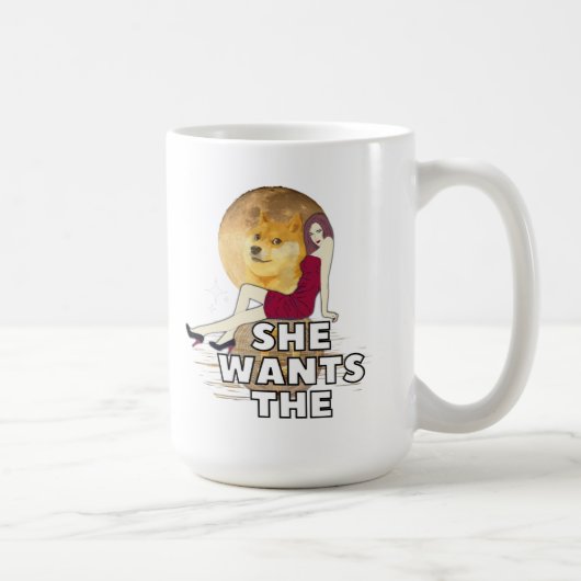 Kryptowährung Sie Will die Dogecoin-Kaffee-Tasse Kaffeetasse (Rechts)