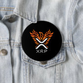 Kryptowährung XRP Crypto Orange Rising Phoenix Button (Beispiel)