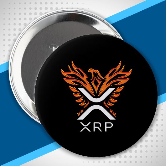 Kryptowährung XRP Crypto Orange Rising Phoenix Button