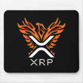 Kryptowährung XRP Crypto Orange Rising Phoenix Mousepad (Vorne)