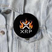 Kryptowährung XRP Krypto Orange Flammen Feuer Melt Button (Beispiel)