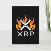 Kryptowährung XRP Krypto Orange Flammen Feuer Melt Karte (Vorderseite)