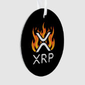 Kryptowährung XRP Krypto Orange Flammen Feuer Melt Ornament (Vorderseite)