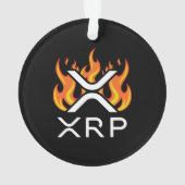 Kryptowährung XRP Krypto Orange Flammen Feuer Melt Ornament (Rückseite)